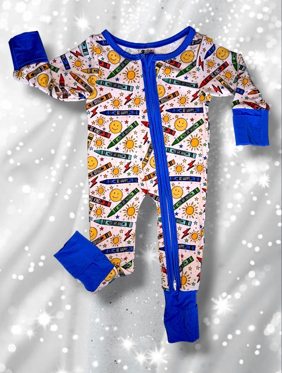 Boy Crayon Bamboo Sleeper