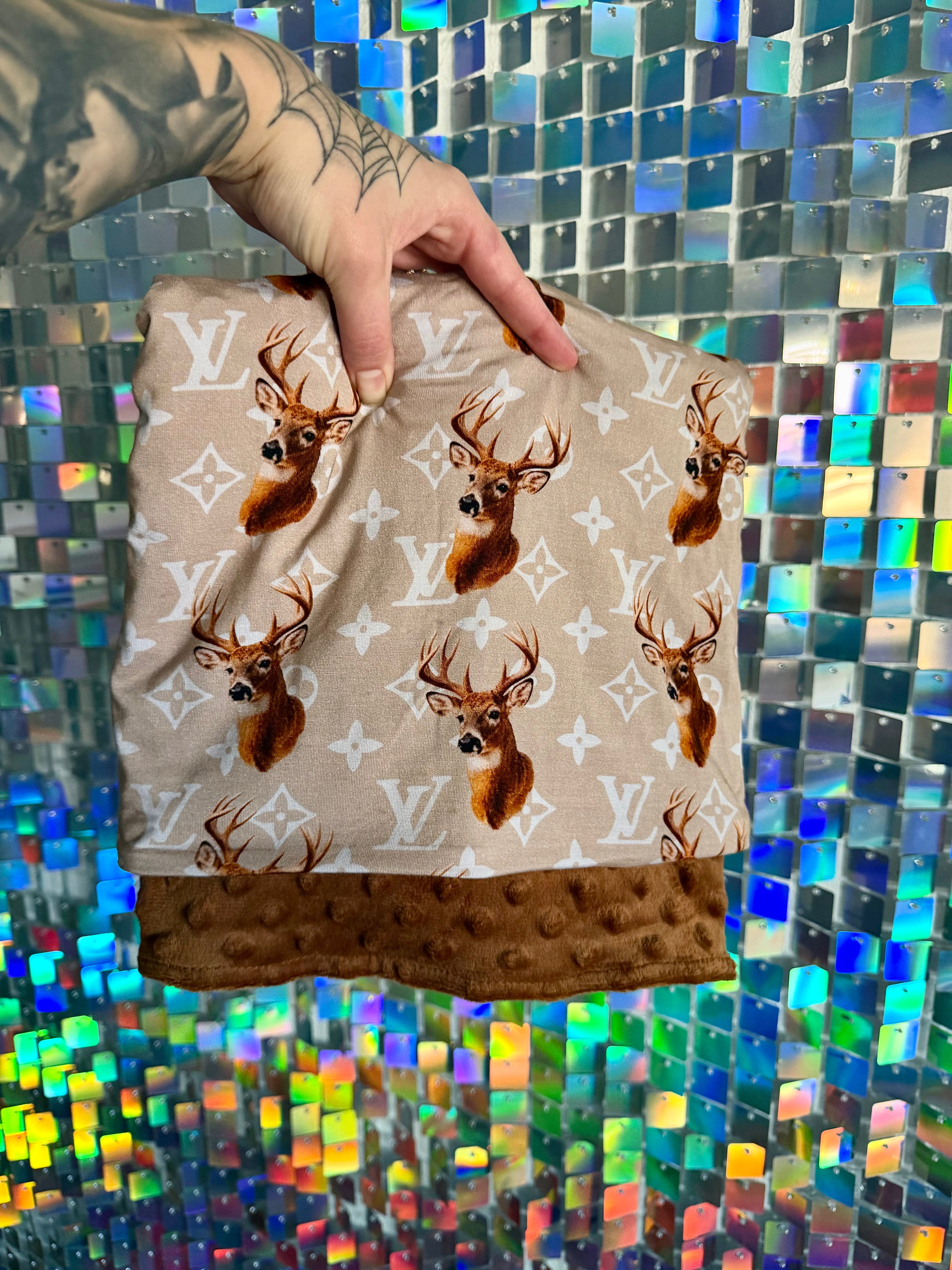 Boujee Deer Bamboo Blanket