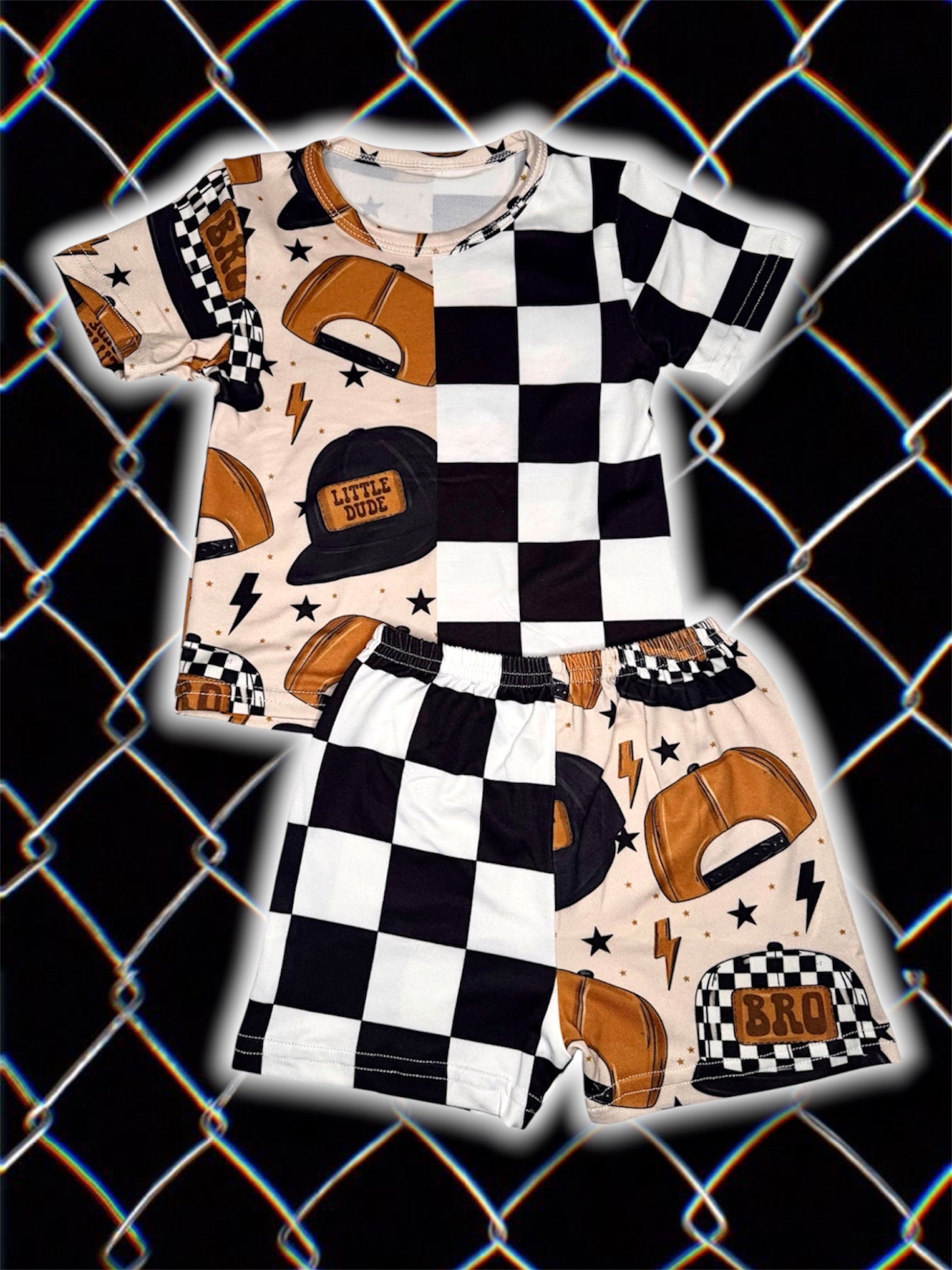 Checkered SnapBack Set