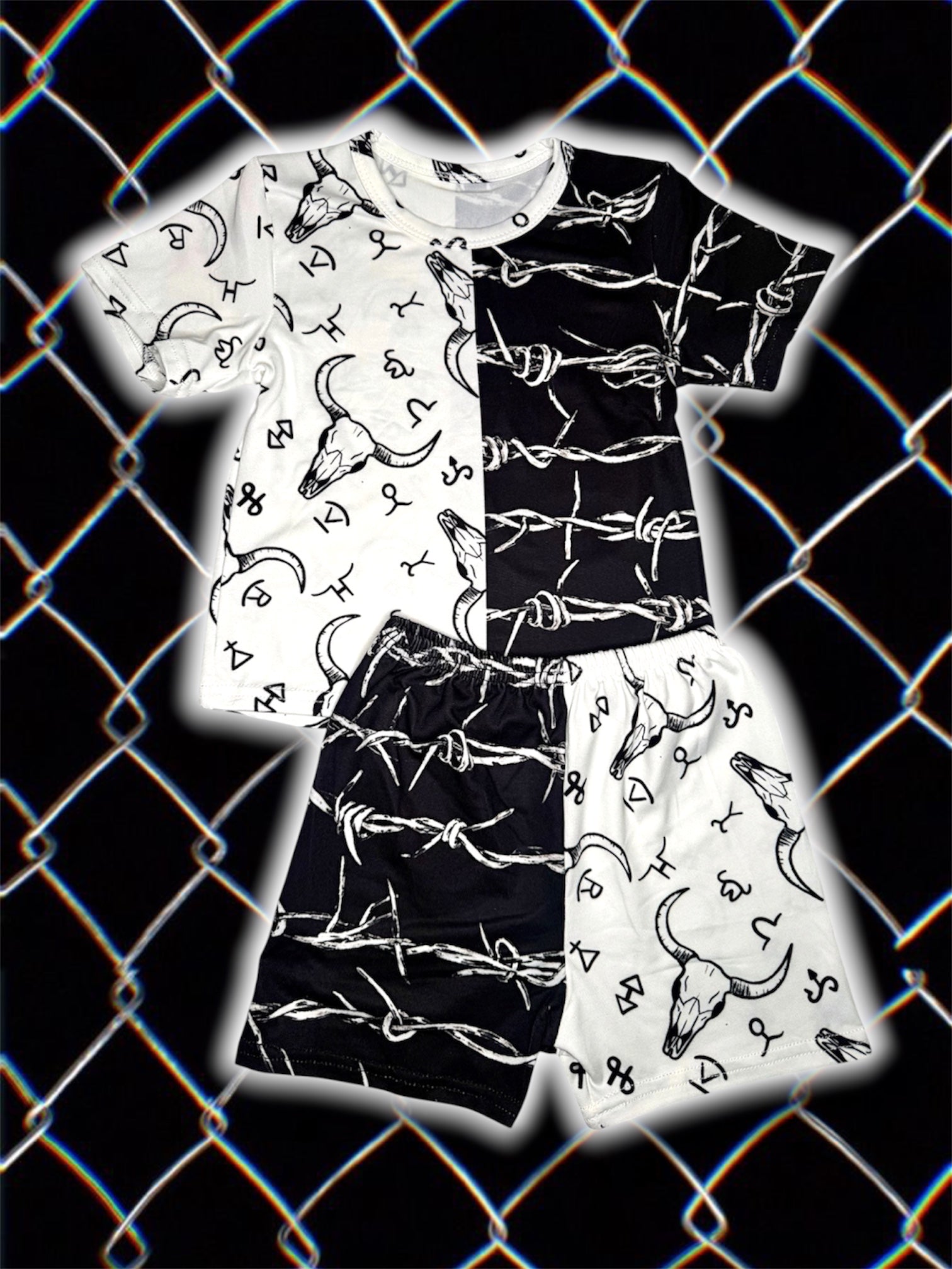 Cowskull & Barbed Wire Set